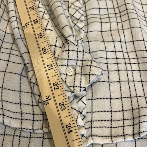Rails Rayon Button Front Shirt White with Black Plaid Lightweight Size XS - Picture 10 of 11